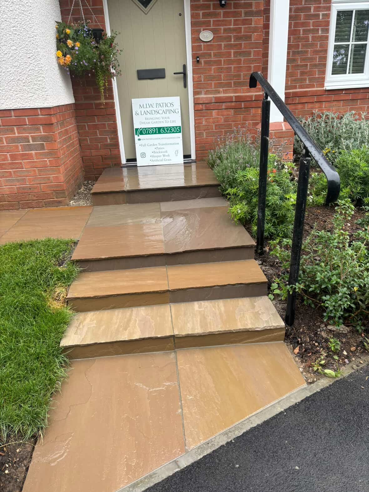 Sandstone Steps & Handrail