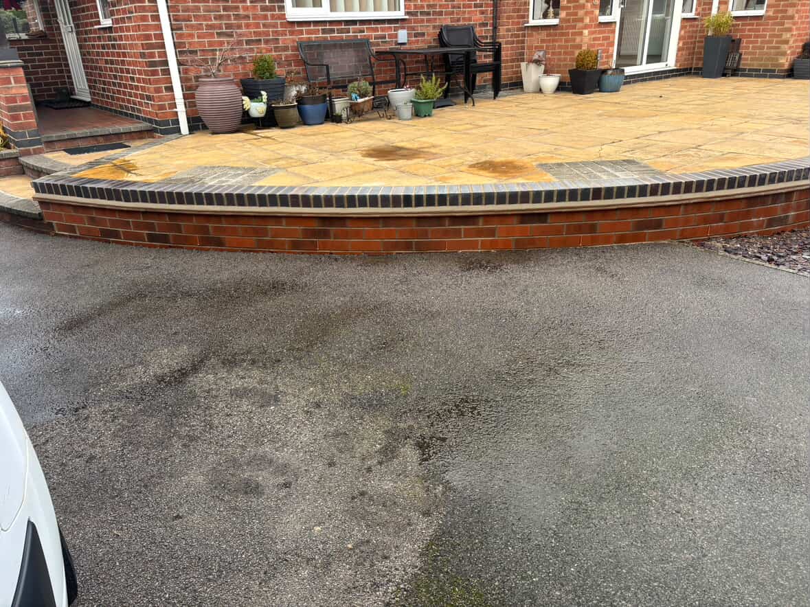 Block Paving Raised Patio